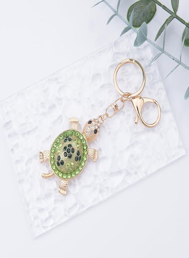 Borhmty Sea Turtle Keychain Accessories for Women Crystal Turtle Charm Birthday Gifts for Women Mom Daughter Lucky Gifts for Women Girls Friends Travel Turtle Keychain for Women Purse Charms for Handbags - Image 2